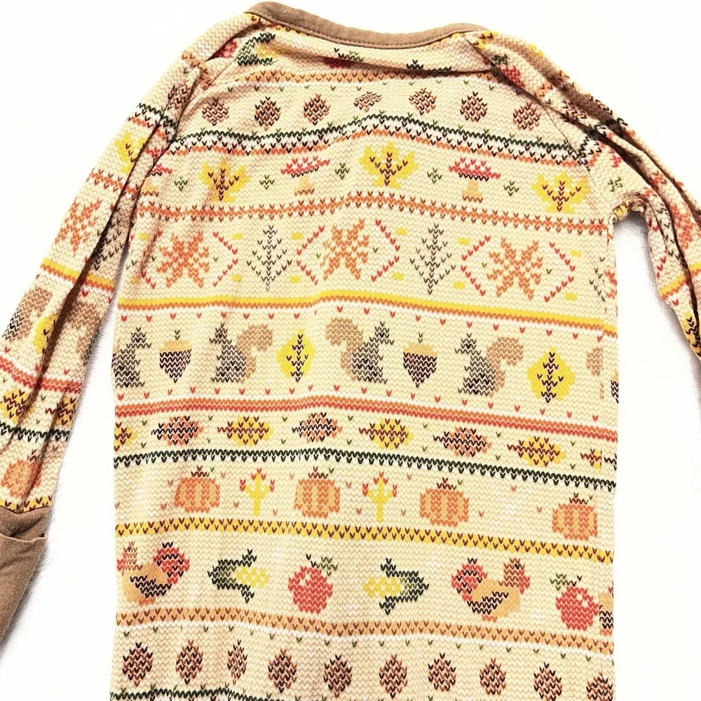 Little Sleepies Harvest Fair‎ Isle Sleeper Baby Sz 0-3m Fall Forest Acorn Leaves
